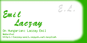 emil laczay business card